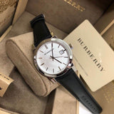 Burberry The City Silver Dial Black Leather Strap Watch for Women - BU9106 Authentic Buy Shop Now
