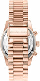 Michael Kors Lexington Chronograph Grey Dial Rose Gold Steel Strap Watch For Women - MK7217 Authentic Buy Shop Now