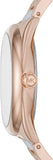 Michael Kors Janelle Three Hand Rose Gold Dial Two Tone Steel Strap Watch For Women - MK7134 Authentic Buy Shop Now