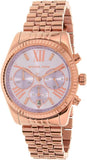Michael Kors Lexington Purple Dial Rose Gold Steel Strap Watch For Women - MK6207 Authentic Buy Shop Now