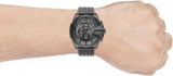 Diesel Mega Chief Chronograph Black Dial Black Mesh Strap Watch For Men - DZ4527 Authentic Buy Shop Now