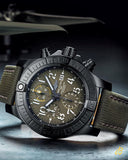 Breitling Avenger Chronograph 45mm Green Dial Green Nylon Strap Watch for Men - V13317101L1X1 Authentic Buy Shop Now