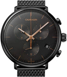Calvin Klein High Noon Black Dial Black Mesh Bracelet Watch for Women - K8M27421 Authentic Buy Shop Now