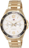 Tommy Hilfiger Sport White Dial Gold Steel Strap Watch for Men - 1791365 Authentic Buy Shop Now