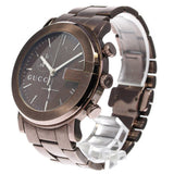 Gucci G Chrono Brown Dial Brown Steel Strap Watch For Men - YA101341 Authentic Buy Shop Now