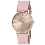 Coach Delancey Gold Dial Pink Leather Strap Watch for Women - 14503332 Authentic Buy Shop Now