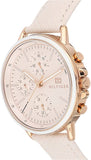 Tommy Hilfiger Carly Cream Dial Cream Leather Strap Watch for Women -1781789 Authentic Buy Shop Now
