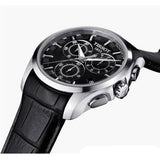Tissot T Classic Couturier Chronograph Black Dial Black Leather Strap Watch For Men - T035.617.16.051.00 Authentic Buy Shop Now