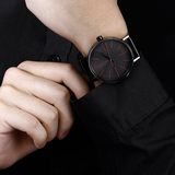 Calvin Klein Boost Black Dial Black Leather Strap Watch for Men - K7Y214CY Authentic Buy Shop Now
