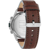 Tommy Hilfiger Lars Chronograph Green Dial Brown Leather Strap Watch For Men - 1792064 Authentic Buy Shop Now
