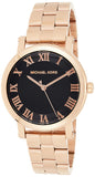 Michael Kors Noire Black Dial Rose Gold Steel Strap Watch for Women - MK3585 Authentic Buy Shop Now