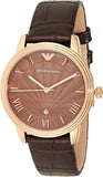 Emporio Armani Classic Quartz Brown Dial Brown Leather Strap Watch For Men - AR1613 Authentic Buy Shop Now