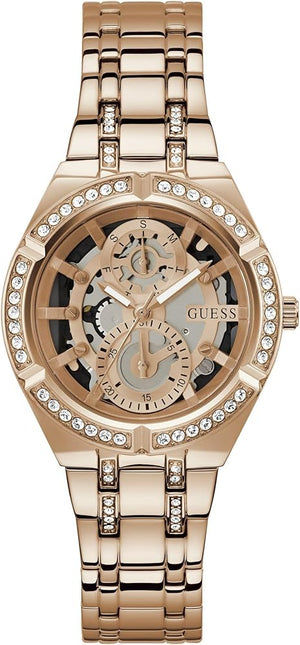 Guess Allara Quartz Rose Gold Dial Rose Gold Steel Strap Watch For Women - GW0604L3 Authentic Buy Shop Now