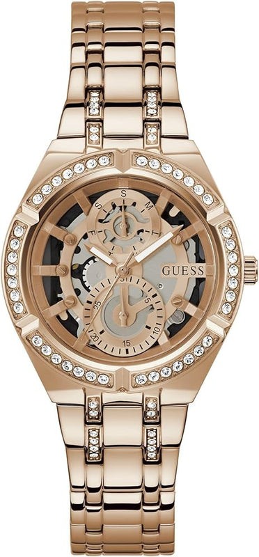 Guess Allara Quartz Rose Gold Dial Rose Gold Steel Strap Watch For Women - GW0604L3 Authentic Buy Shop Now