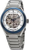 Maserati Triconic Automatic Skeleton Grey Dial Silver Steel Strap Watch For Men - R8823139002 Authentic Buy Shop Now
