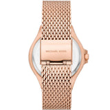 Michael Kors Lennox Three Hand Rose Gold Dial Rose Gold Mesh Strap Watch For Women - MK7336 Authentic Buy Shop Now