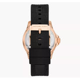Michael Kors Everest Analog Rose Gold Dial Black Silicone Strap Watch For Women - MK7358 Authentic Buy Shop Now