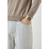 Guess Trophy Diamonds Black Dial Gold Steel Strap Watch for Men - GW0390G2 Authentic Buy Shop Now