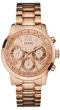 Guess Sunrise Quartz Rose Gold Dial Rose Gold Steel Strap Watch For Women - W0330L2 Authentic Buy Shop Now