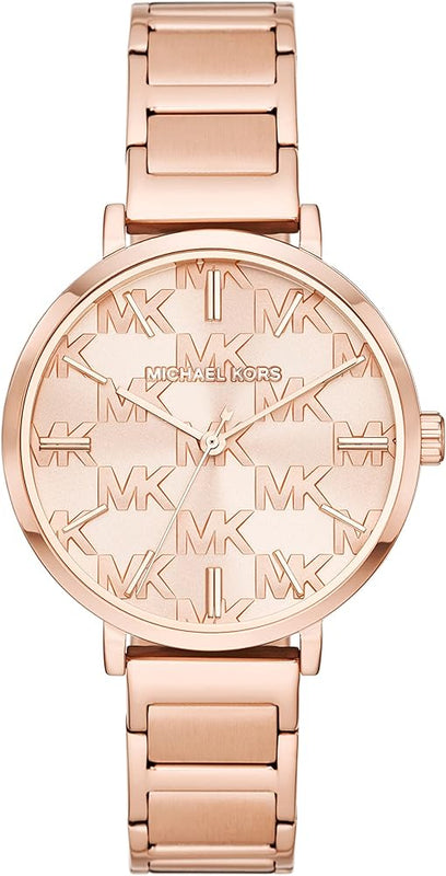 Michael Kors Addyson Quartz Rose Gold Dial Rose Gold Steel Strap Watch for Women - MK4713 Authentic Buy Shop Now