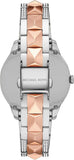 Michael Kors Runway Mercer Crystals Silver Dial Two Tone Steel Strap Watch For Women - MK6716 Authentic Buy Shop Now