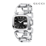 Gucci G Gucci Black Dial Silver Steel Strap Watch For Women - YA125510 Authentic Buy Shop Now