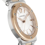 Versace Greca Quartz White Dial Two Tone Steel Strap Watch For Women - VEVH01020 Authentic Buy Shop Now