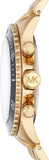 Michael Kors Bayville Chronograph Black Dial Gold Steel Strap Watch For Men - MK8726 Authentic Buy Shop Now
