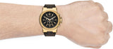 Michael Kors Dylan Chronograph Black Dial Brown Rubber Strap Watch For Men - MK8904 Authentic Buy Shop Now
