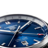 Tag Heuer Carrera Twin Time Blue Dial Silver Steel Strap Watch for Men - WBN201A.BA0640 Authentic Buy Shop Now