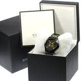Gucci G Timeless Ghost Black Dial Black Leather Strap Watch For Men - YA1264019 Authentic Buy Shop Now