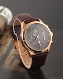 Guess Analog Chronograph Brown Dial Brown Leather Strap Watch For Men - W14052G2 Authentic Buy Shop Now
