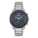 Hugo Boss Cloud Chronograph Blue Dial Silver Steel Strap Watch For Men - 1514015 Authentic Buy Shop Now