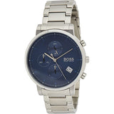 Hugo Boss Integrity Blue Dial Silver Steel Strap Watch for Men - 1513779 Authentic Buy Shop Now