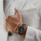 Daniel Wellington Classic Bristol Black Dial Brown Leather Strap Watch for Men - DW00100137 Authentic Buy Shop Now
