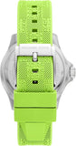 Michael Kors Everest Three Hand Crystals Silver Dial Green Silicone Strap Watch For Women - MK7360 Authentic Buy Shop Now