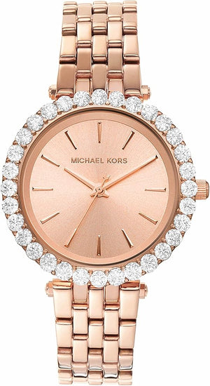 Michael Kors Darci Quartz Rose Gold Dial Rose Gold Steel Strap Watch For Women - MK4514 Authentic Buy Shop Now