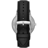 Emporio Armani Meccanico Skeleton Automatic Black Dial Black Leather Strap Watch for Men - AR60038 Authentic Buy Shop Now