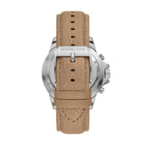 Michael Kors Everest Analog White Dial Brown Leather Strap Watch For Men - MK9092 Authentic Buy Shop Now