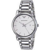 Emporio Armani Classic Luigi Quartz Silver Dial Silver Steel Strap Watch For Men - AR1854 Authentic Buy Shop Now
