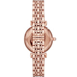 Emporio Armani Gianni T-Bar Quartz White Dial Rose Gold Steel Strap Watch For Women - AR11267 Authentic Buy Shop Now