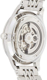 Emporio Armani Meccanico Skeleton Silver Dial Silver Steel Strap Watch For Men - AR1945 Authentic Buy Shop Now