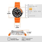 Michael Kors Maritime Three-Hand Analog Black Dial Orange Silicone Strap Watch for Men - MK9157 Authentic Buy Shop Now
