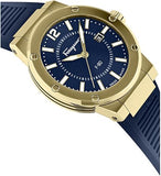 Salvatore Ferragamo F-80 Classic Blue Dial Blue Rubber Strap Watch for Men - SFHY02822 Authentic Buy Shop Now