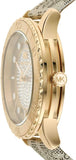 Michael Kors Runway Three Hand Quartz Gold Dial Brown Leather Strap Watch For Women - MK6999 Authentic Buy Shop Now