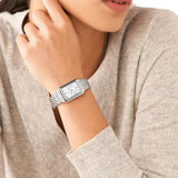 Fossil Raquel Three Hand Date White Dial Silver Steel Strap Watch for Women - ES5221 Authentic Buy Shop Now