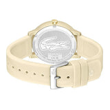 Lacoste 12.12 Beige Dial Beige Silicone Strap Watch for Men - 2011239 Authentic Buy Shop Now
