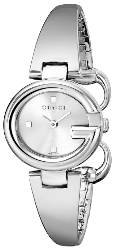 Gucci Guccissima Quartz Silver Dial Silver Steel Strap Watch For Women - YA134502 Authentic Buy Shop Now