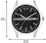 Armani Exchange Hampton Chronograph Black Dial Black Leather Strap Watch For Men - AX2101 Authentic Buy Shop Now
