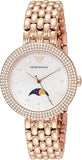 Emporio Armani Rosa Mother of Pearl Dial Rose Gold Steel Strap Watch For Women - AR11462
